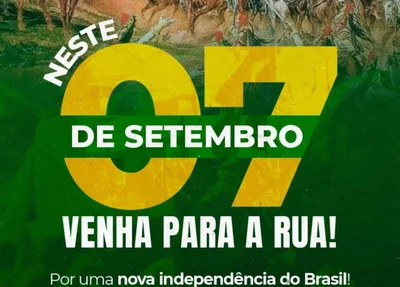 Programação manifestação dia 7 de setembro