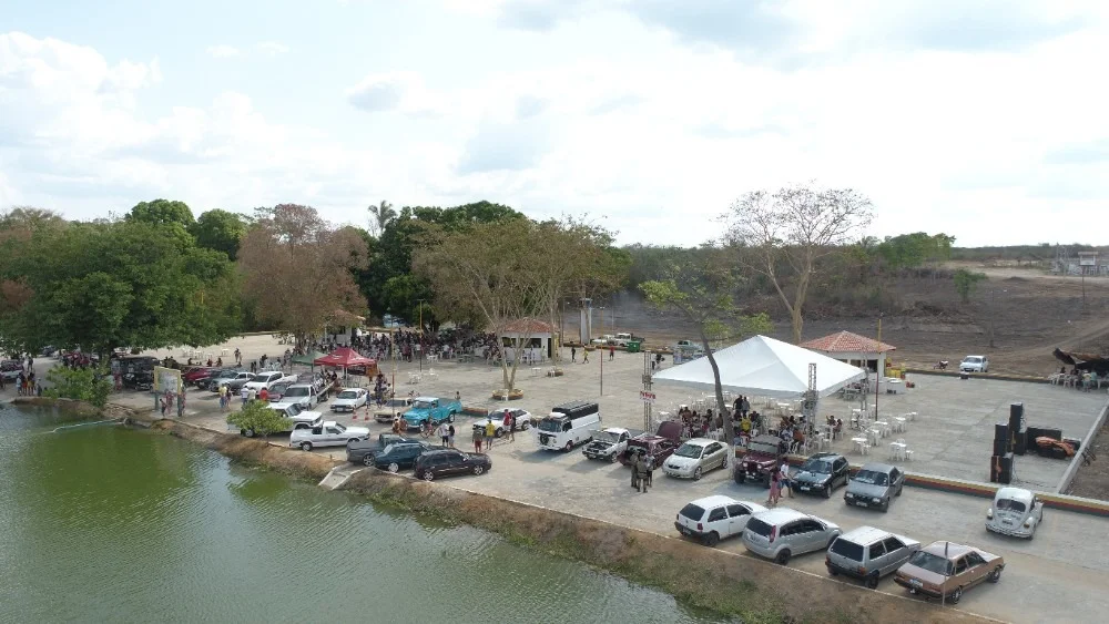 Vista Aérea da Concentração onde os carros ficaram
