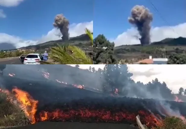Vulcão Cumbre Vieja entra em erupção