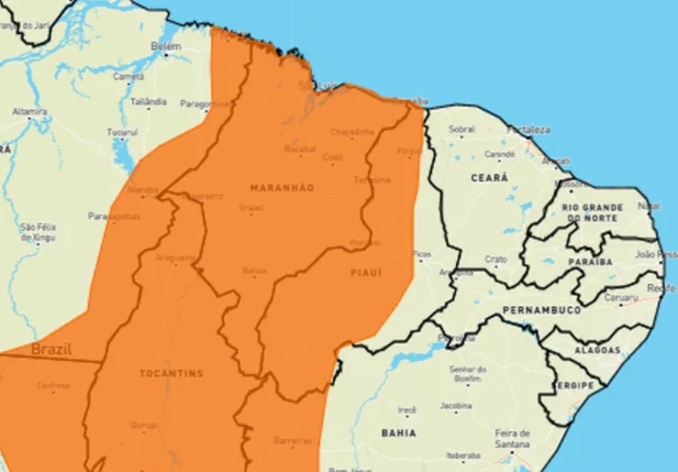 Alerta laranja do Inmet