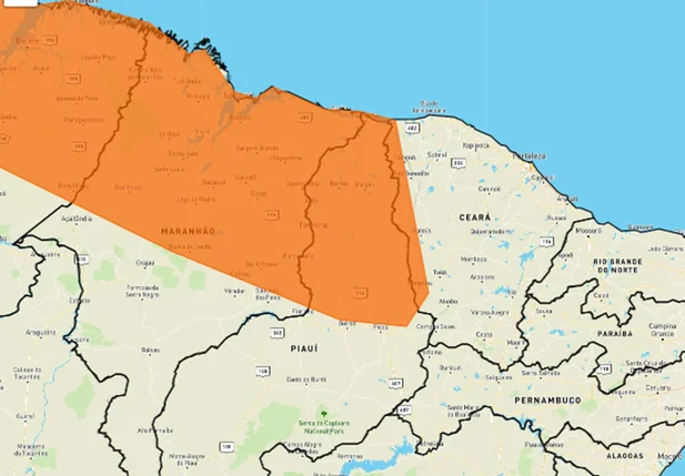 Alerta laranja do Inmet
