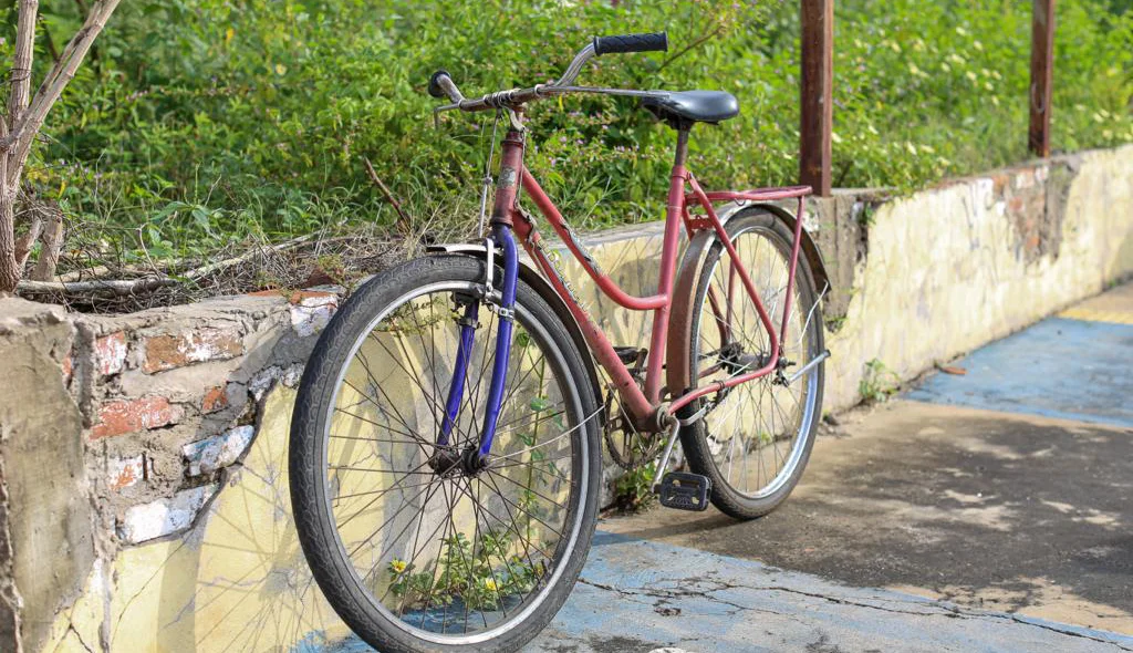 Bicicleta do acusado de cometer o feminicídio