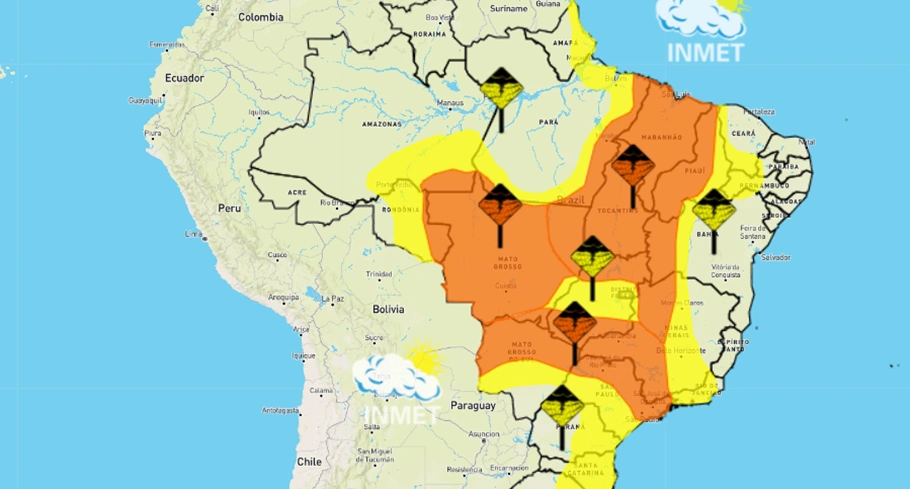 Boa parte do Piauí está sob alerta laranja