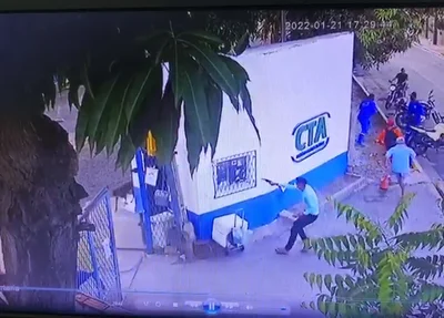 Câmera registrou ação criminosa na sede da CTA