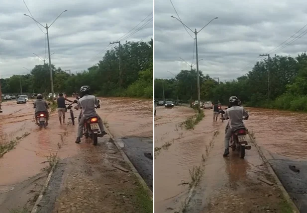 Forte chuva causa transtornos a motoristas na Avenida Kennedy