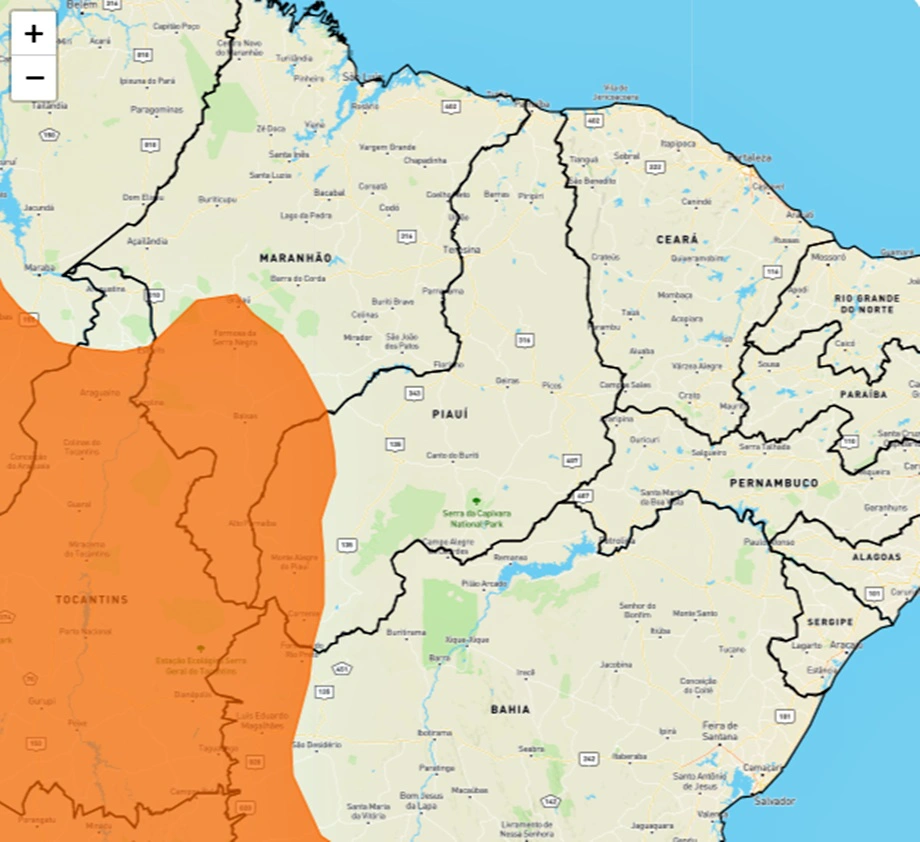 Inmet emite alerta de chuvas intensas para o Sul do Piauí