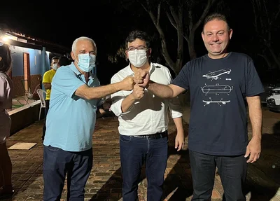 Jeová Alencar ao lado de Themístocles Filho e Rafael Fonteles
