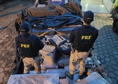 Maconha apreendida pela PRF