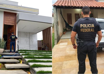 Mandados sendo cumpridos pela Polícia Federal na Operação Falsários