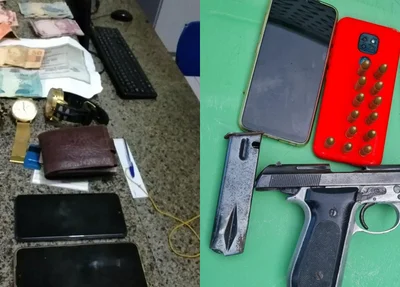 Materiais apreendidos durante ocorrência em Cajueiro da Praia