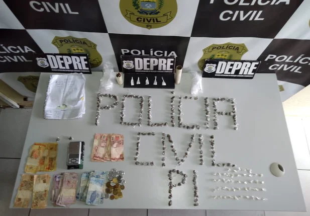 Materiais apreendidos pela DEPRE