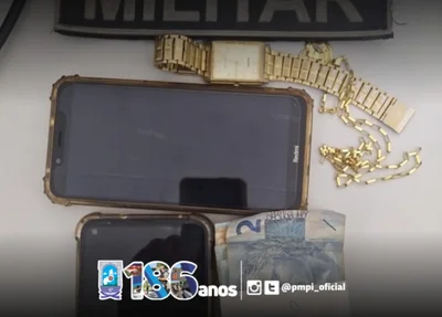 Material apreendido pela PM em Altos
