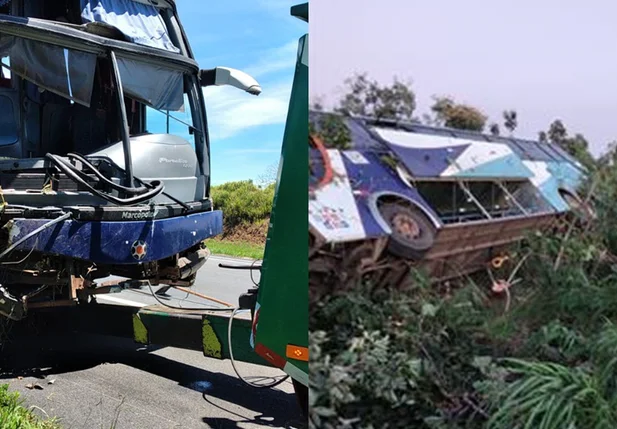 Ônibus envolvido no acidente