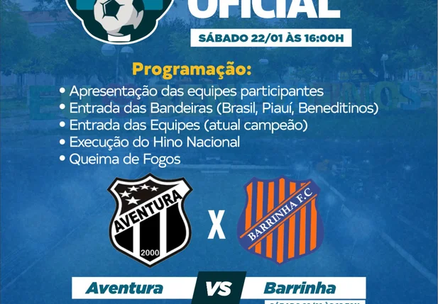 Prefeitura de Beneditinos realiza Campeonato Municipal de Futebol