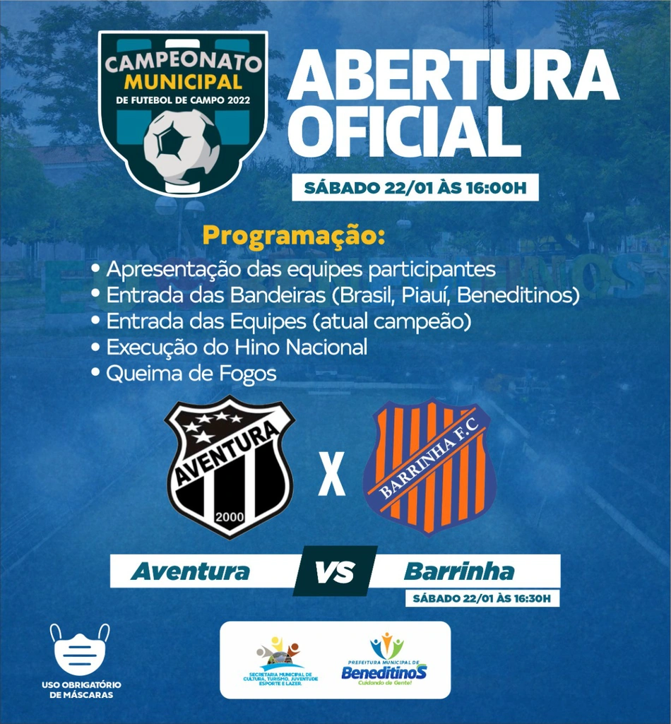 Prefeitura de Beneditinos realiza Campeonato Municipal de Futebol