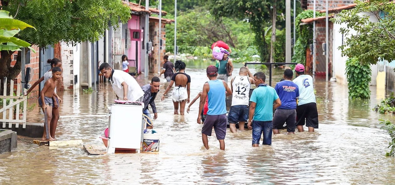 Região foi atingida devido às fortes chuvas na capital piauiense
