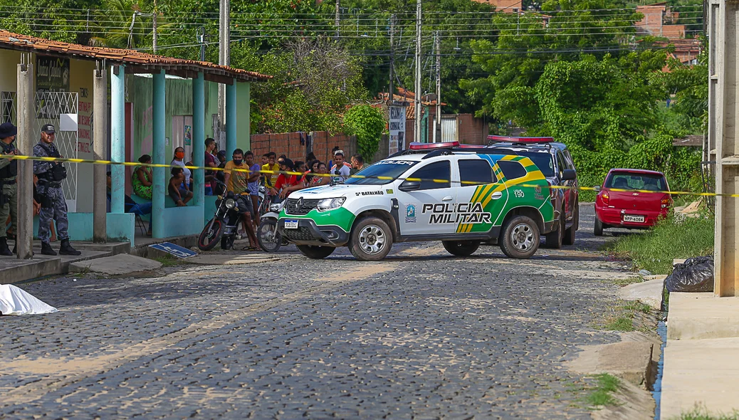 Rua onde o crime aconteceu