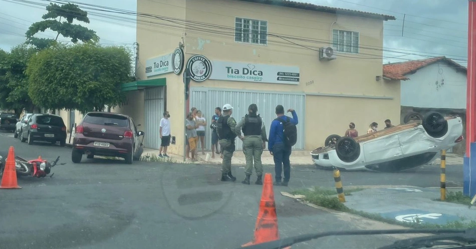 Três pessoas ficam feridas após acidente na zona norte de Teresina