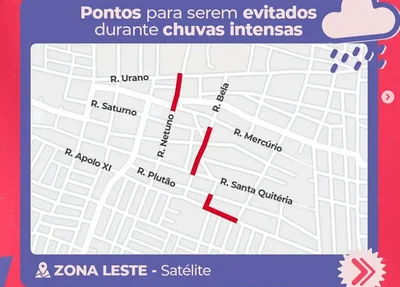 Veja os pontos a serem evitados durante chuvas na zona leste de Teresina