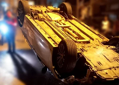 Acusado capotou o carro após atropelar a vítima