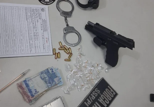 Acusado de tráfico de drogas é preso com armas e munições em Teresina