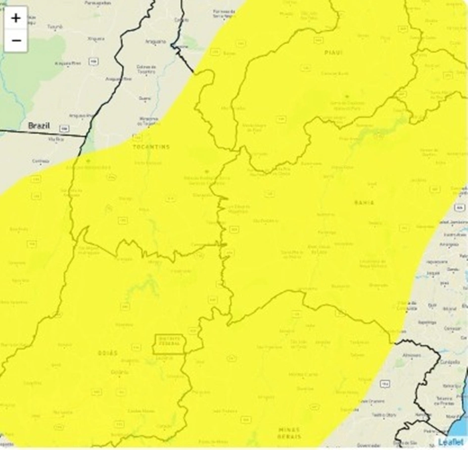 Alerta Amarelo de baixa umidade neste domingo (16)