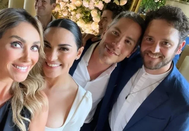 Anahí, Christian Chávez e Christopher von Uckermann apareceram no evento