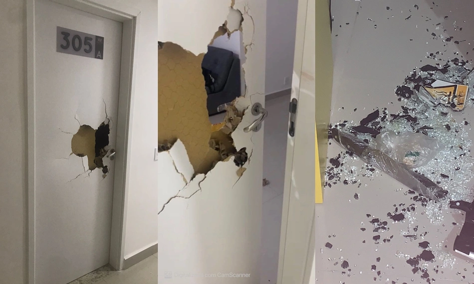 Apartamento ficou destruído