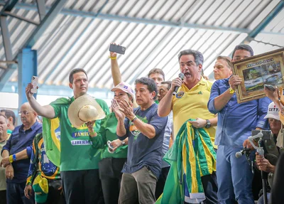 Ato com apoiadores de Bolsonaro