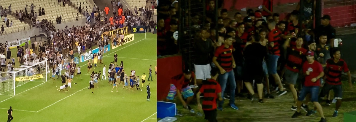 Brigas nos jogos entre Sport x Vasco e Ceará e Cuiabá