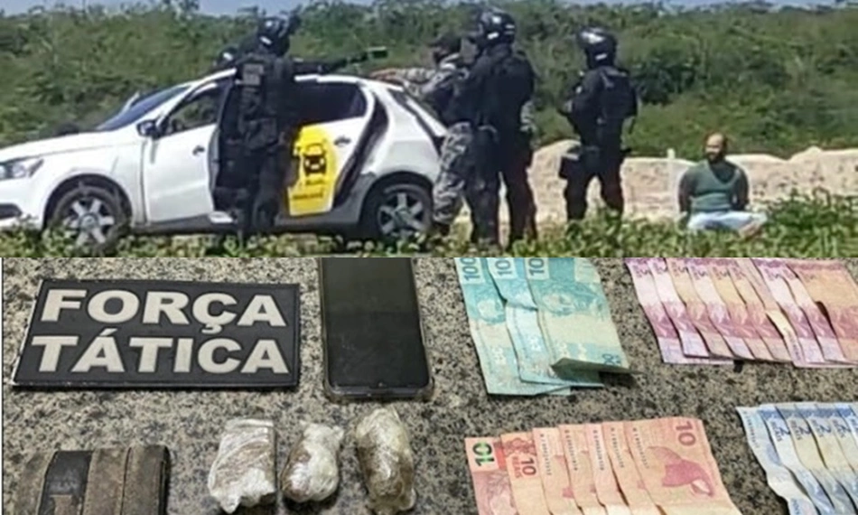 Carlos Henrique foi preso pela PM em Parnaíba por tráfico de drogas