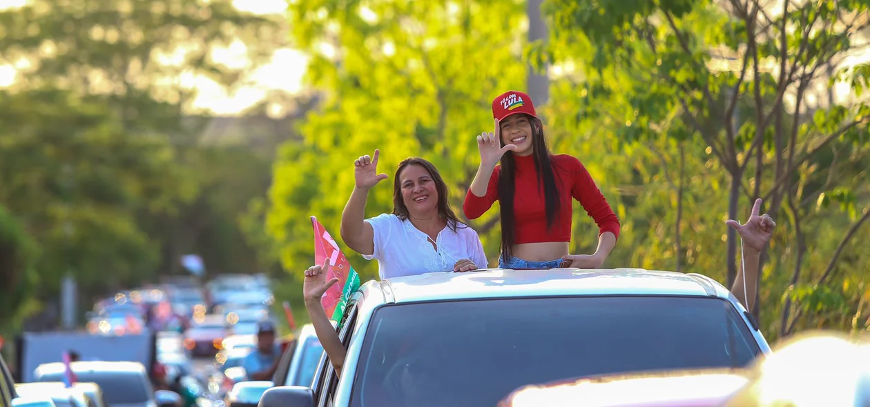 Carreata levou vários apoiadores às ruas na zona sul de Teresina
