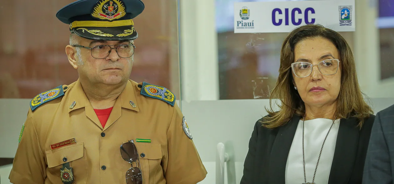 Coronel José Arimatéia e Delegada Adriana Xavier