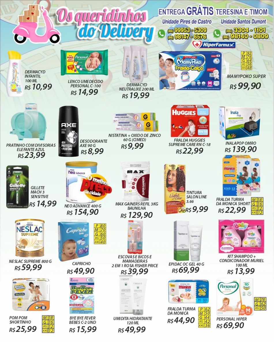 Domingo (09) tem hiper ofertas na Hiperfarmax com delivery grátis