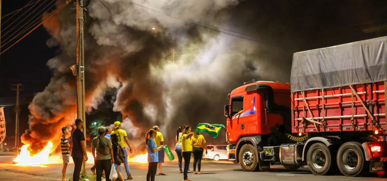 Eleitores de Jair Bolsonaro em protesto