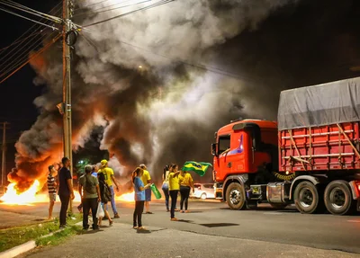 Eleitores de Jair Bolsonaro em protesto