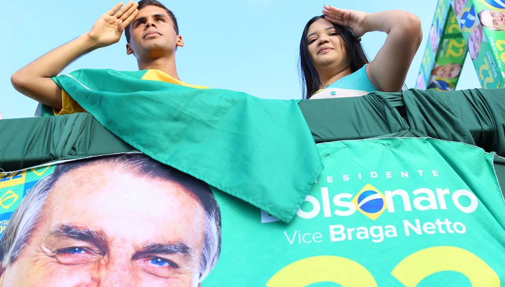 Jovens apoiadores do presidente