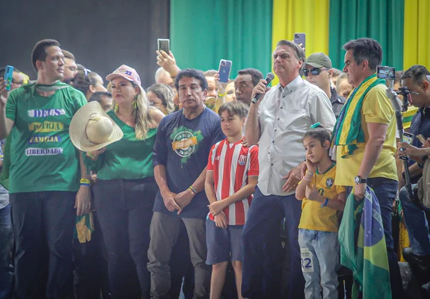 Lideranças no evento com Bolsonaro