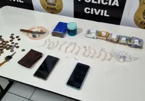 Material apreendido pela DEPRE no bairro Porenquanto