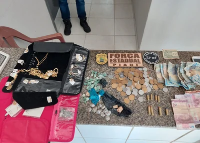 Material apreendido pela Polícia Civil do Piauí