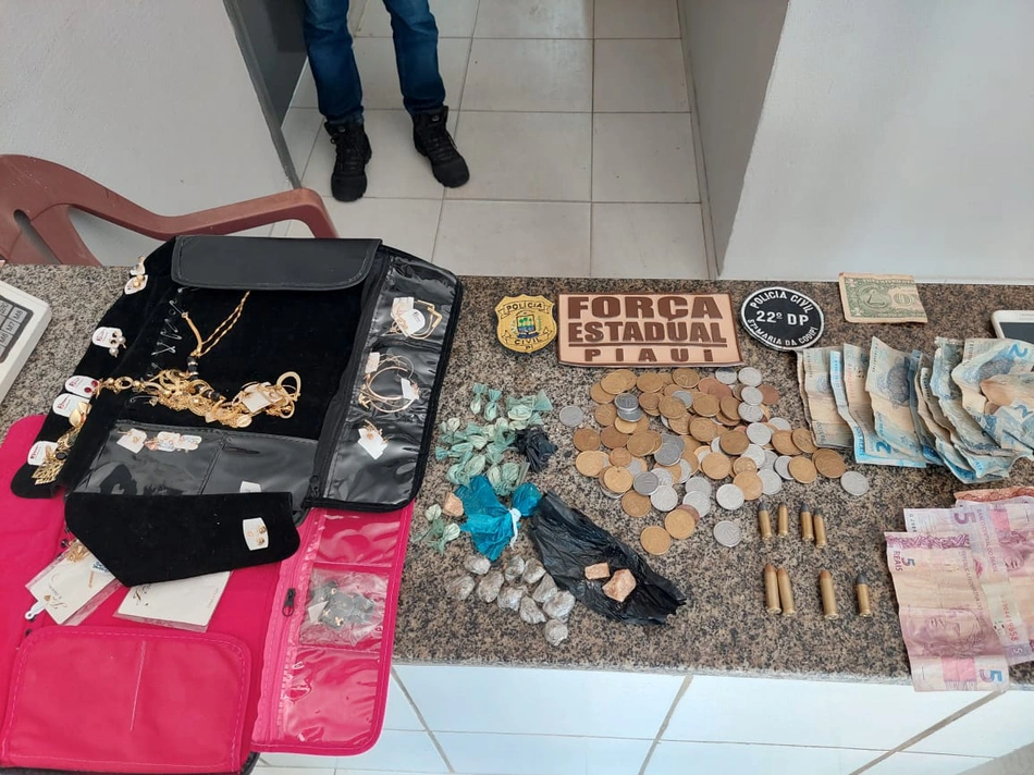 Material apreendido pela Polícia Civil do Piauí