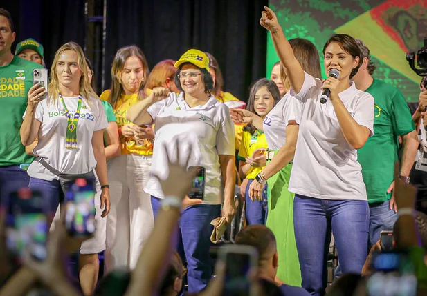 Michelle Bolsonaro em evento "Mulheres com Bolsonaro"