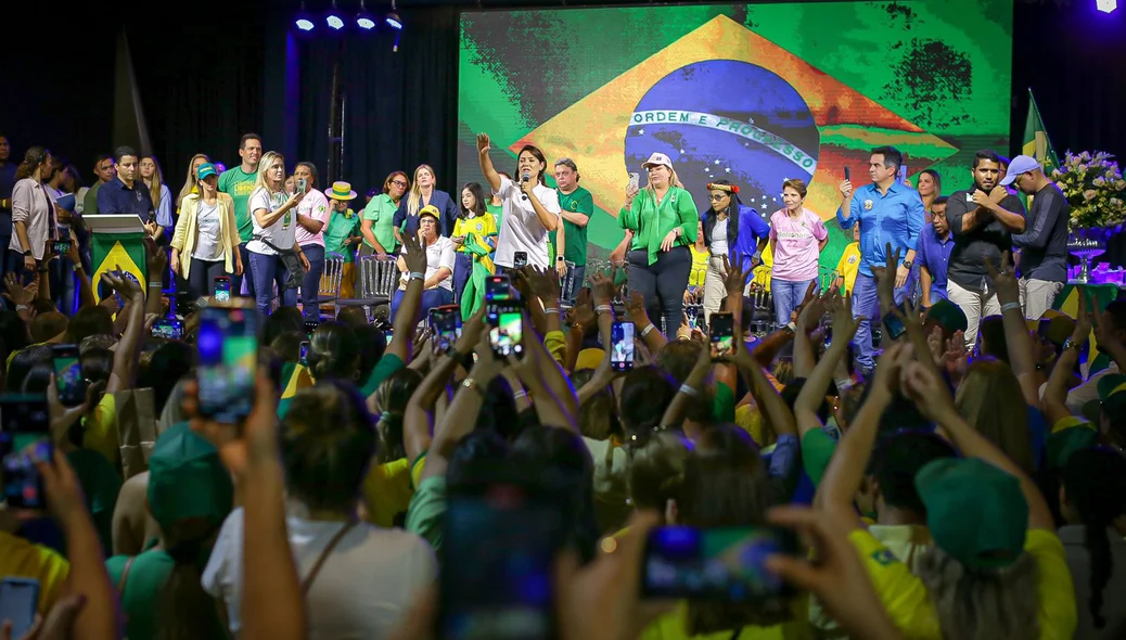 Michelle Bolsonaro falou durante evento "Mulheres com Bolsonaro"