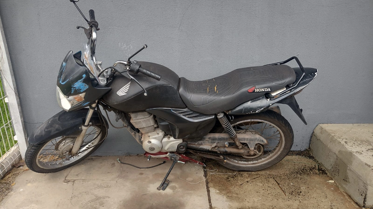 Moto do sargento da PM André Freitas Maia