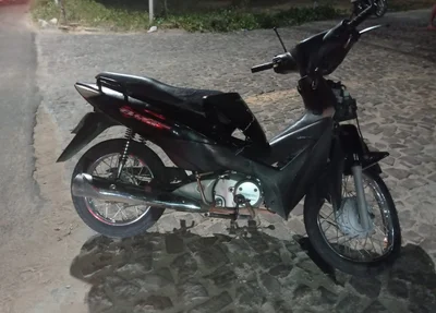 Motocicleta envolvida no acidente