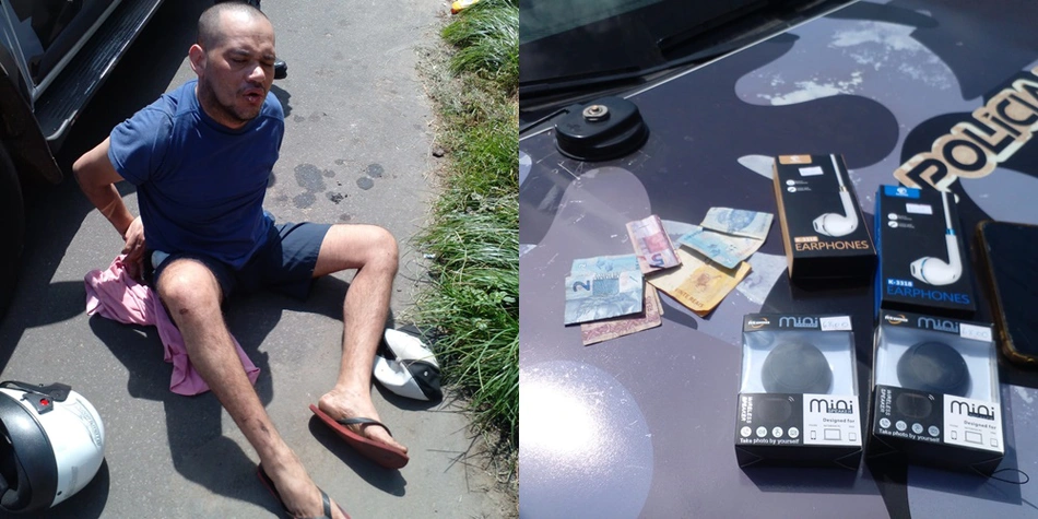 PM prende acusado de assaltar loja de eletrônicos no bairro Mocambinho