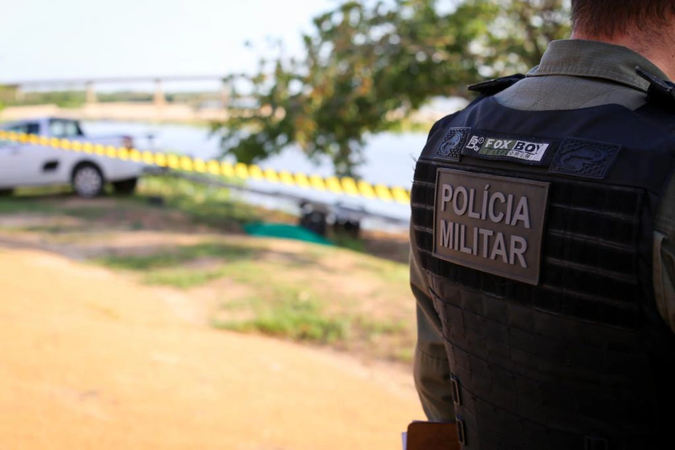 Polícia Militar no local da ocorrência