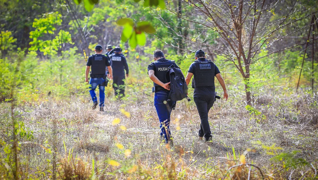 Policiais civis na ocorrência
