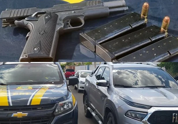 PRF prende homem com carro furtado e arma de fogo em Picos