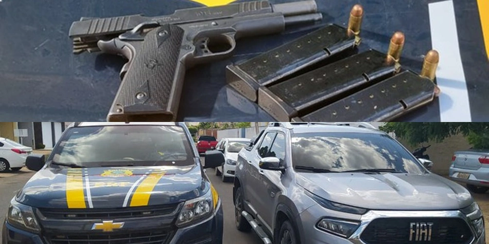 PRF prende homem com carro furtado e arma de fogo em Picos